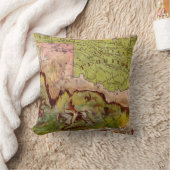 ヴィンテージオクラホマ州のインディアン地図 クッション (ブランケット)