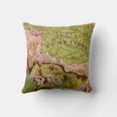 ヴィンテージオクラホマ州のインディアン地図 クッション (裏面)