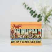 ヴィンテージオクラホマ州グリーティングポストカード ポストカード (スタンド正面)