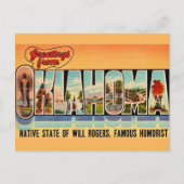 ヴィンテージオクラホマ州グリーティングポストカード ポストカード (正面)