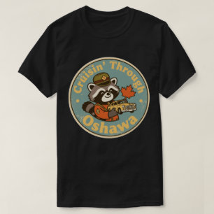 ヴィンテージオシャワオンタリオモーターシティラクーン Tシャツ