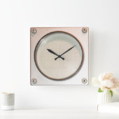 ヴィンテージオシロスコープ表示画面時計 スクエア壁時計 (ホーム)