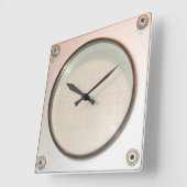 ヴィンテージオシロスコープ表示画面時計 スクエア壁時計 (傾斜)