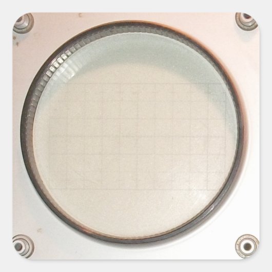 ヴィンテージオシロスコープ表示画面 スクエアシール (正面)