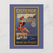 ヴィンテージオステンドサマービーチ旅行入浴美しい ポストカード (正面)