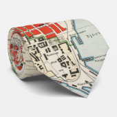 ヴィンテージオスロ・ノルウェーの地図(1911) ネクタイ (ロール)