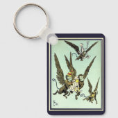 ヴィンテージオズの魔法使い飛んでいるドロシーとサル キーホルダー (正面)