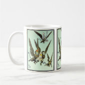 ヴィンテージオズの魔法使い飛んでいるドロシーとサル コーヒーマグカップ (左)