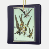 ヴィンテージオズの魔法使い飛んでいるドロシーとサル セラミックオーナメント (左)