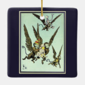 ヴィンテージオズの魔法使い飛んでいるドロシーとサル セラミックオーナメント (裏面)