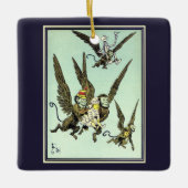 ヴィンテージオズの魔法使い飛んでいるドロシーとサル セラミックオーナメント (正面)