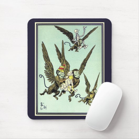 ヴィンテージオズの魔法使い飛んでいるドロシーとサル マウスパッド (マウス)