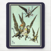 ヴィンテージオズの魔法使い飛んでいるドロシーとサル マウスパッド (正面)