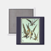 ヴィンテージオズの魔法使い飛んでいるドロシーとサル マグネット (正面/裏面)