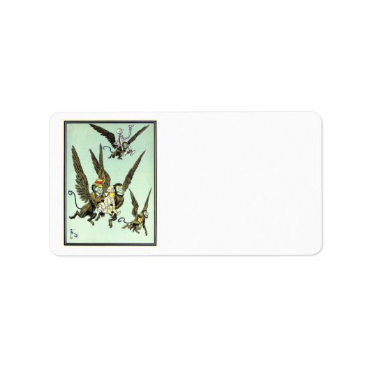 ヴィンテージオズの魔法使い飛んでいるドロシーとサル ラベル (正面)