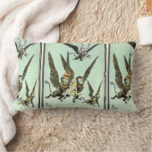 ヴィンテージオズの魔法使い飛んでいるドロシーとサル ランバークッション (ブランケット)