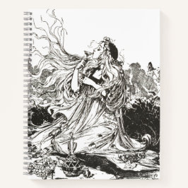 ヴィンテージオズアールヌーボー女神「ポリクローム」 ノートブック