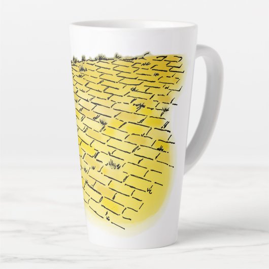 ヴィンテージオズイエローブリックロードバイデンスロー カフェラテマグ (右アングル)