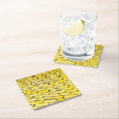 ヴィンテージオズイエローブリックロードバイデンスロー スクエアペーパーコースター (インサイチュ)