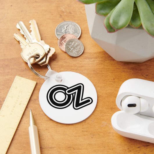 ヴィンテージオズ童話の白黒の魔法使い キーホルダー (デスク)