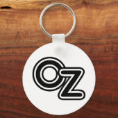 ヴィンテージオズ童話の白黒の魔法使い キーホルダー (正面)