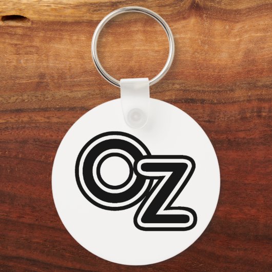 ヴィンテージオズ童話の白黒の魔法使い キーホルダー (正面)