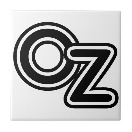 ヴィンテージオズ童話の白黒の魔法使い タイル (正面)