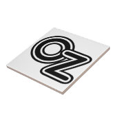 ヴィンテージオズ童話の白黒の魔法使い タイル (側面)