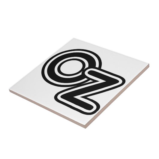 ヴィンテージオズ童話の白黒の魔法使い タイル (側面)