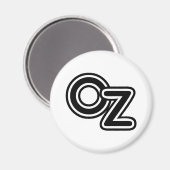 ヴィンテージオズ童話の白黒の魔法使い マグネット (正面/裏面)