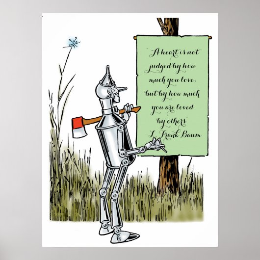 ヴィンテージオズ魔法使いティンマン読のサイン ポスター (正面)