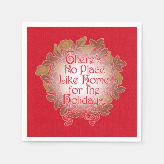 ヴィンテージオズ・クリスマスナプキンズ スタンダードカクテルナプキン (正面)