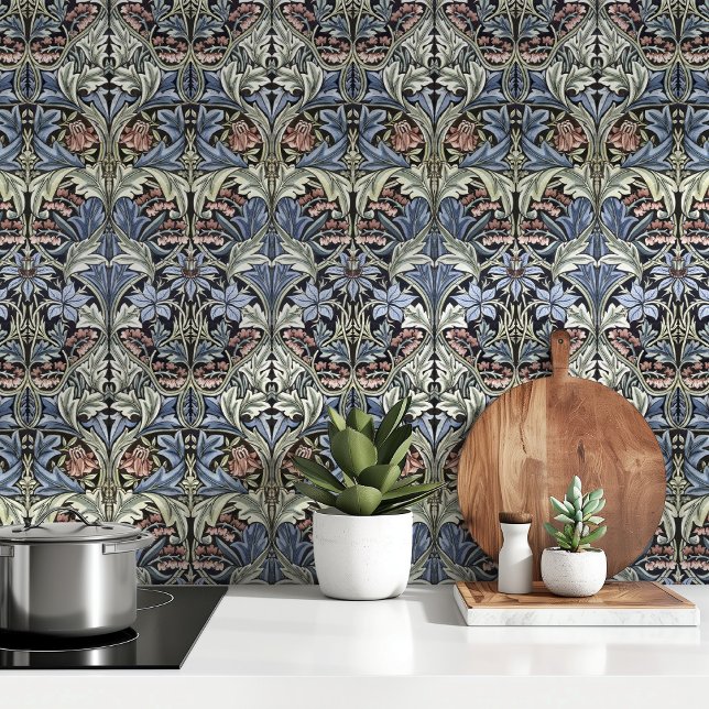 ヴィンテージオダマキ（植物）ウィリアム・モリス 壁紙 (クリエイターアップロード済み)