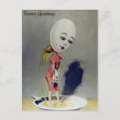 ヴィンテージオッドエッグレディーはがき ポストカード (正面)