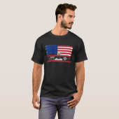 ヴィンテージオティシヤ7月4日アメリカ国旗の愛国者 Tシャツ (正面フル)