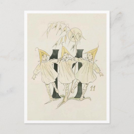 ヴィンテージオティリアアデルボルグフローラ番号 – 11 ポストカード (正面)