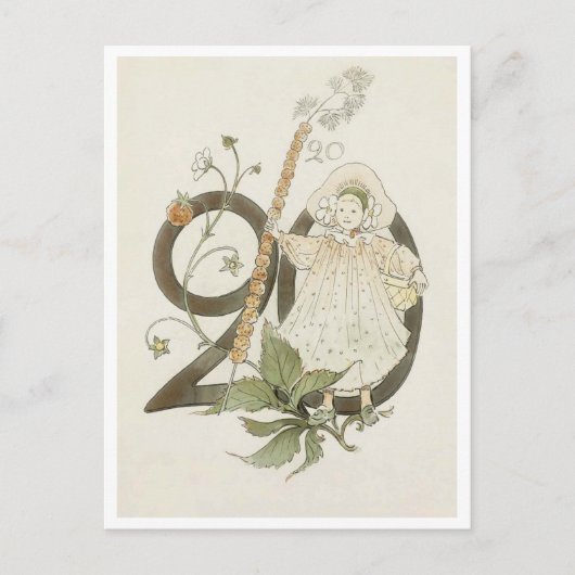 ヴィンテージオティリアアデルボルグフローラ番号 – 20 ポストカード (正面)