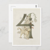 ヴィンテージオティリアアデルボルグフローラ番号 – 4 ポストカード (正面/裏面)