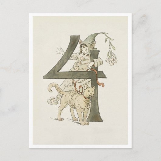 ヴィンテージオティリアアデルボルグフローラ番号 – 4 ポストカード (正面)