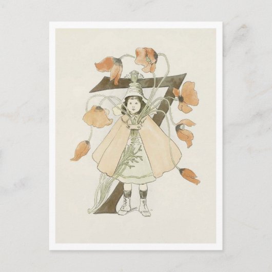 ヴィンテージオティリアアデルボルグフローラ番号 – 7 ポストカード (正面)