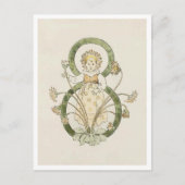 ヴィンテージオティリアアデルボルグフローラ番号 – 8 ポストカード (正面)