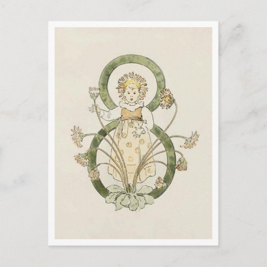 ヴィンテージオティリアアデルボルグフローラ番号 – 8 ポストカード (正面)
