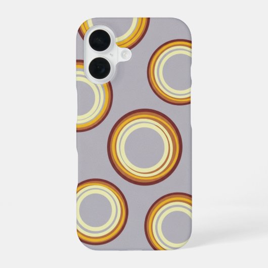 ヴィンテージオニオンスライス柄 iPhone 16ケース (裏面)