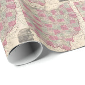 ヴィンテージオハイオの地図（1864年） ラッピングペーパー (ロールコーナー)