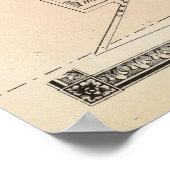 ヴィンテージオハイオの地図(1872年) ポスター (角)