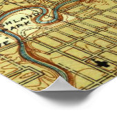 ヴィンテージオハイオの地図（1938年） ポスター (角)