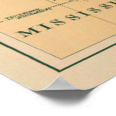 ヴィンテージオハイオ川灯台の地図(1897) ポスター (角)