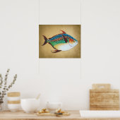 ヴィンテージオパーフィッシュイラストレーション1800s ポスター (キッチン)