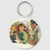 ヴィンテージオフィス、CEO上司と秘書 キーホルダー (正面)