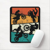 ヴィンテージオフロードエンデューロモトクロスバイク マウスパッド (マウス)